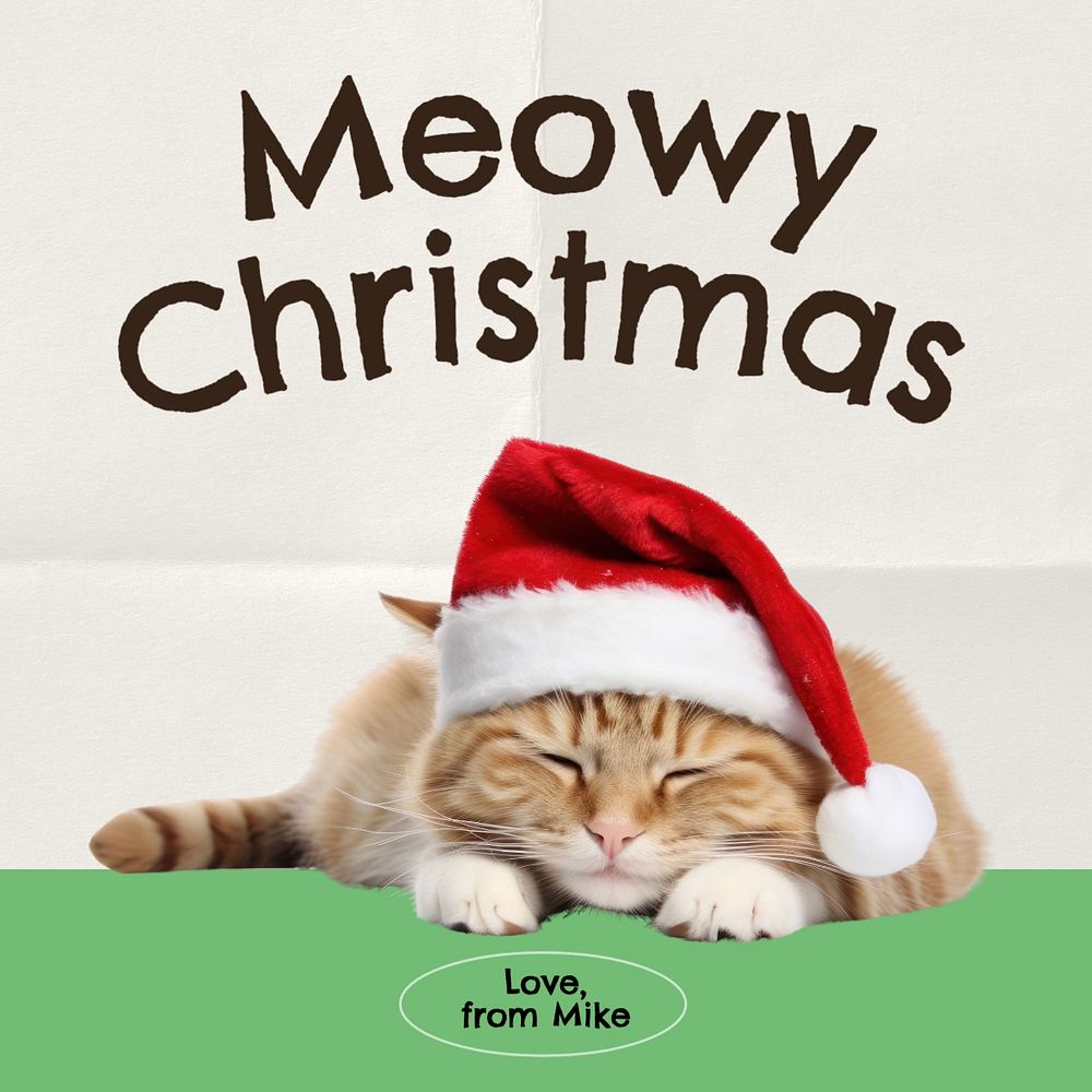 Meowy Christmas Facebook post template