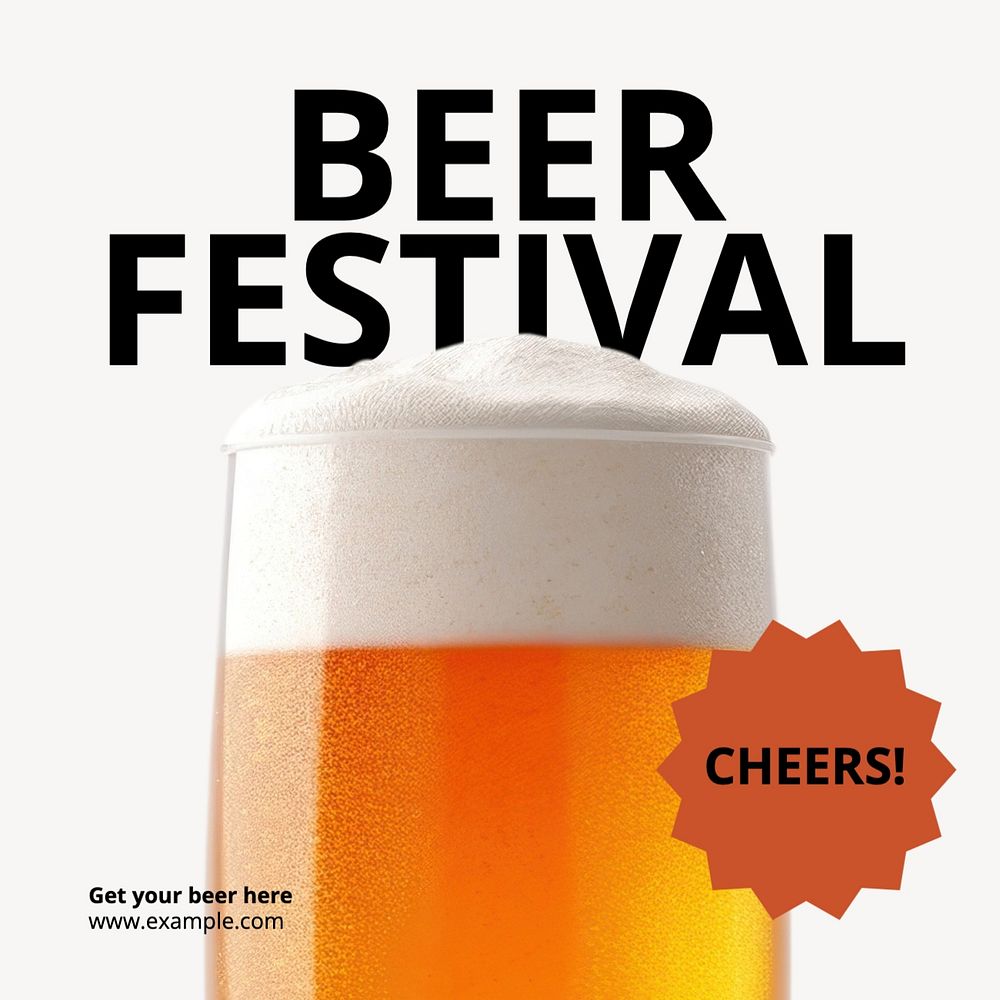 Beer festival Facebook post template