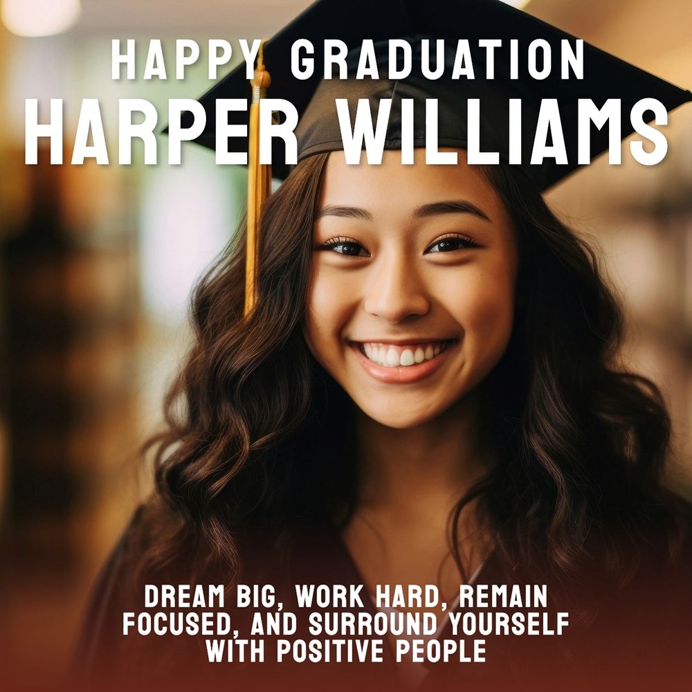 Graduation message Facebook post template