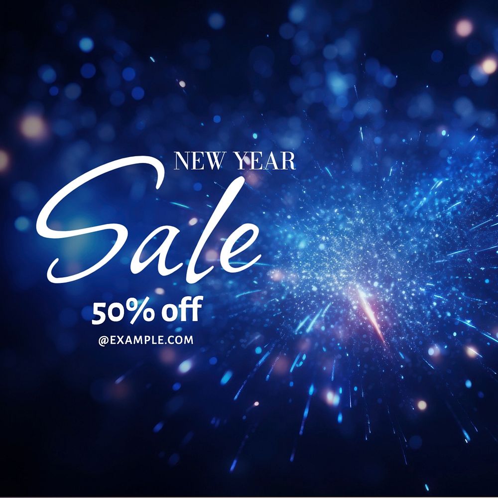 New year sale Instagram post template