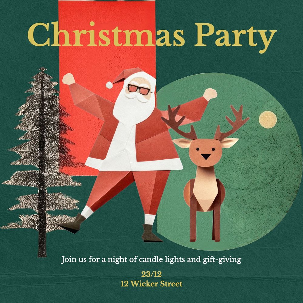 Christmas party Instagram post template