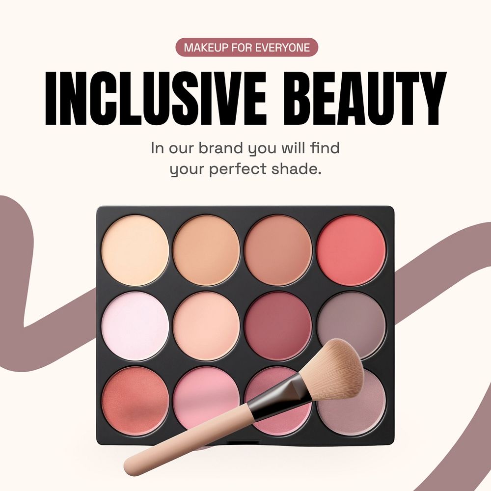 Inclusive beauty Instagram post template