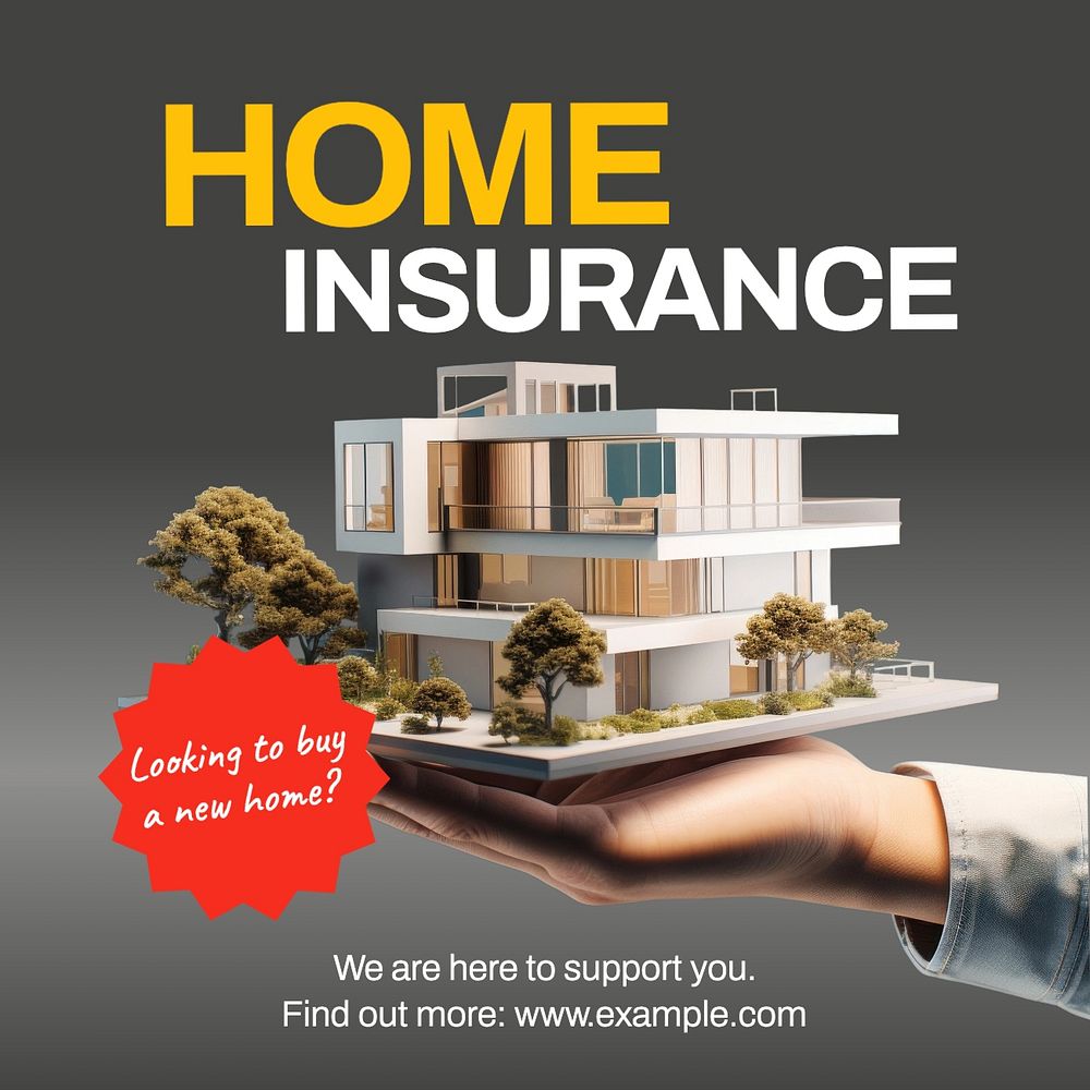 Home insurance Facebook post template