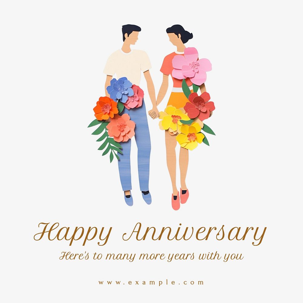 Happy anniversary Instagram post template