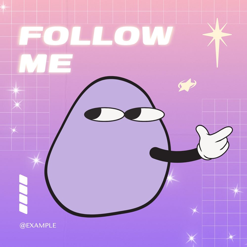 Follow me Instagram post template