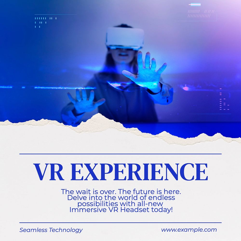 VR experience Instagram post template