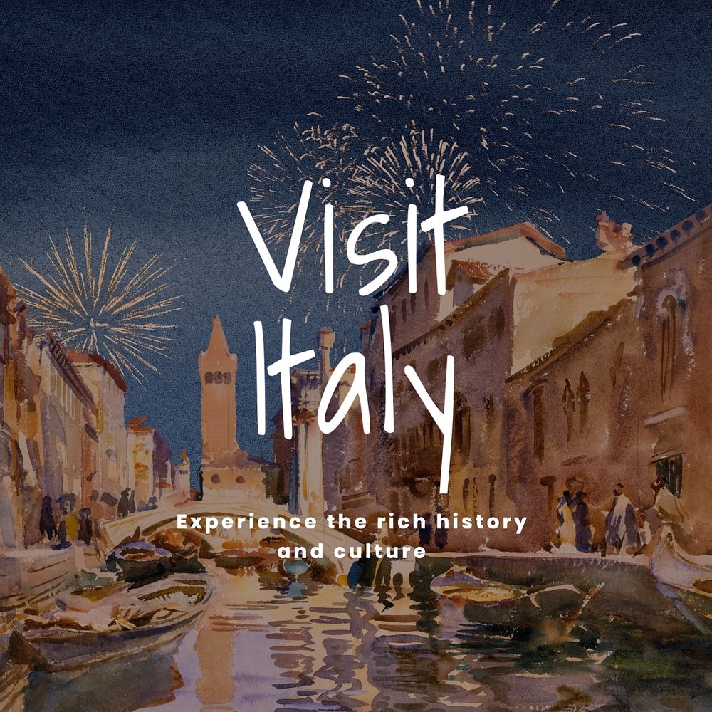 Visit Italy Instagram post template