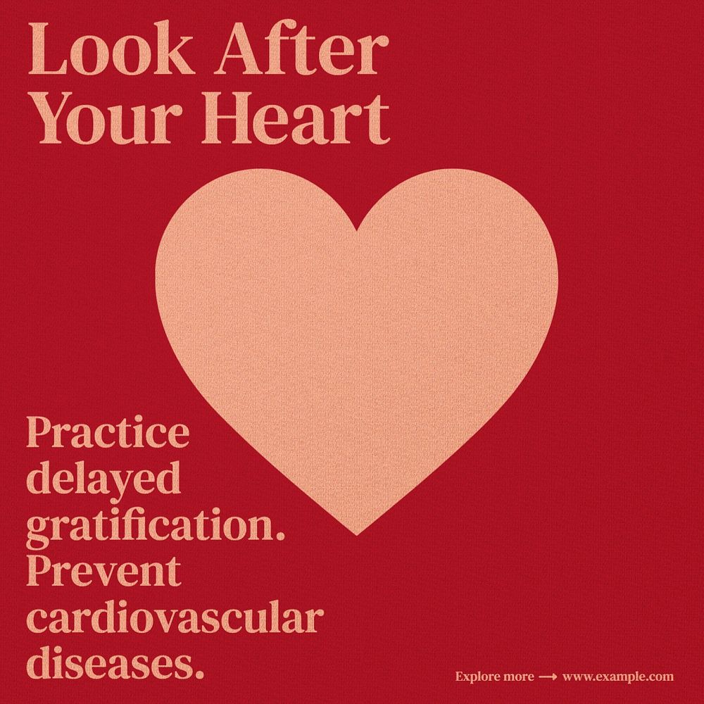 Heart disease prevention Facebook post template