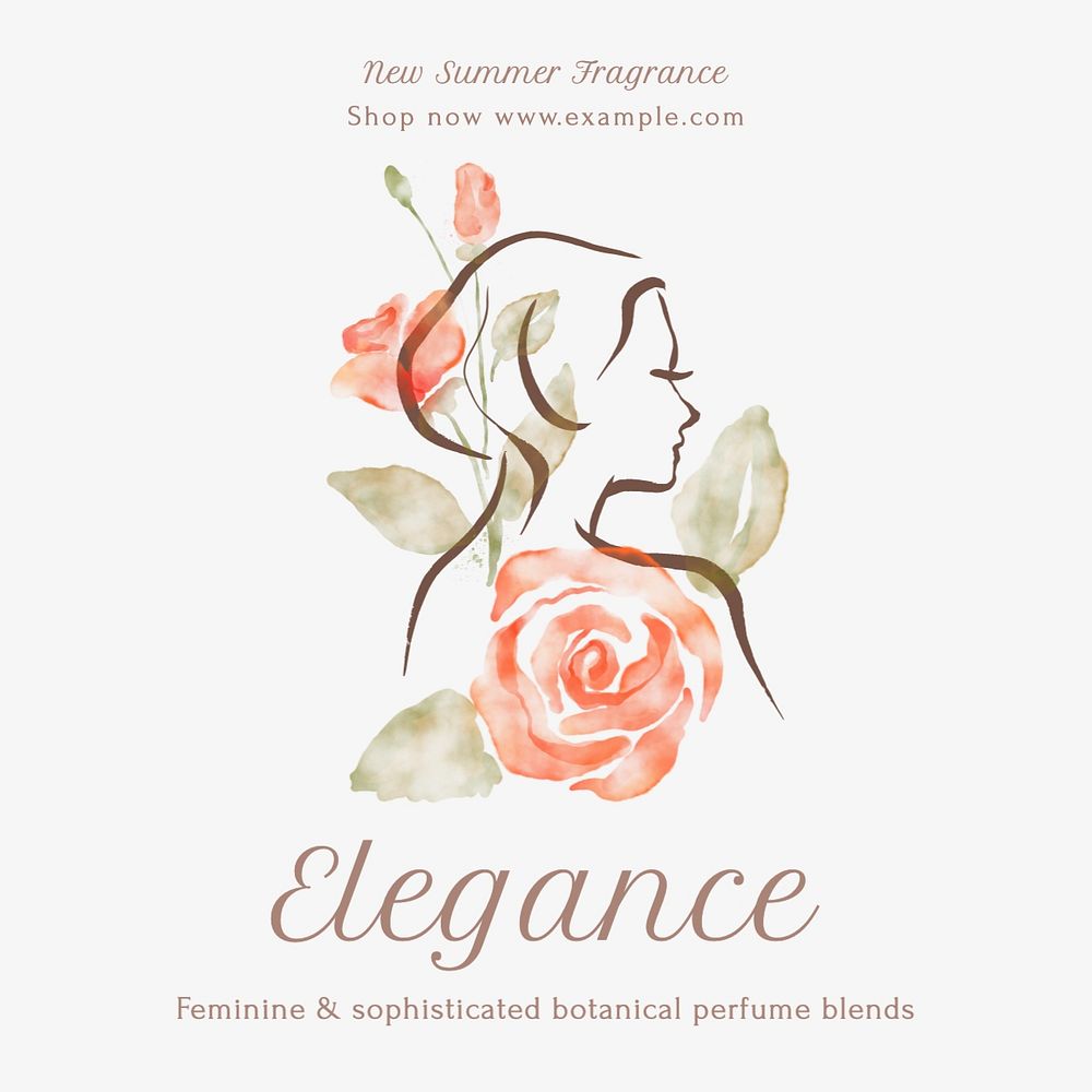 Summer fragrance Instagram post template