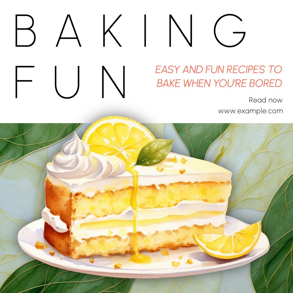 Baking fun Instagram post template