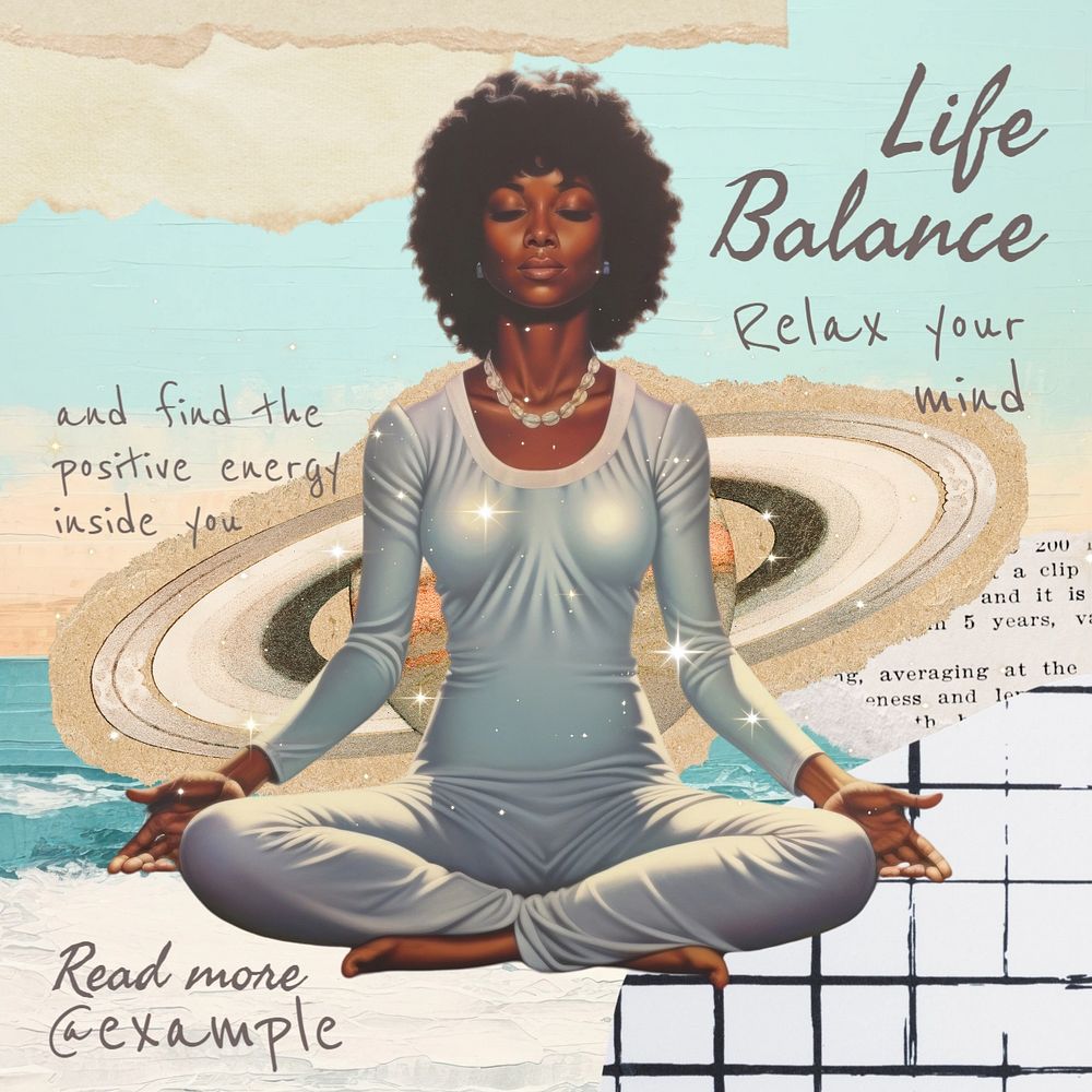 Life balance Facebook post template