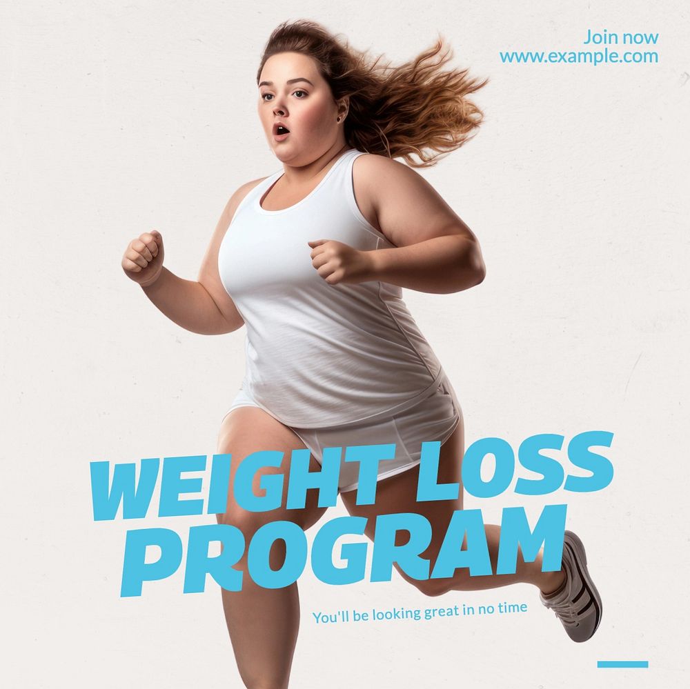 Weight loss program Facebook post template