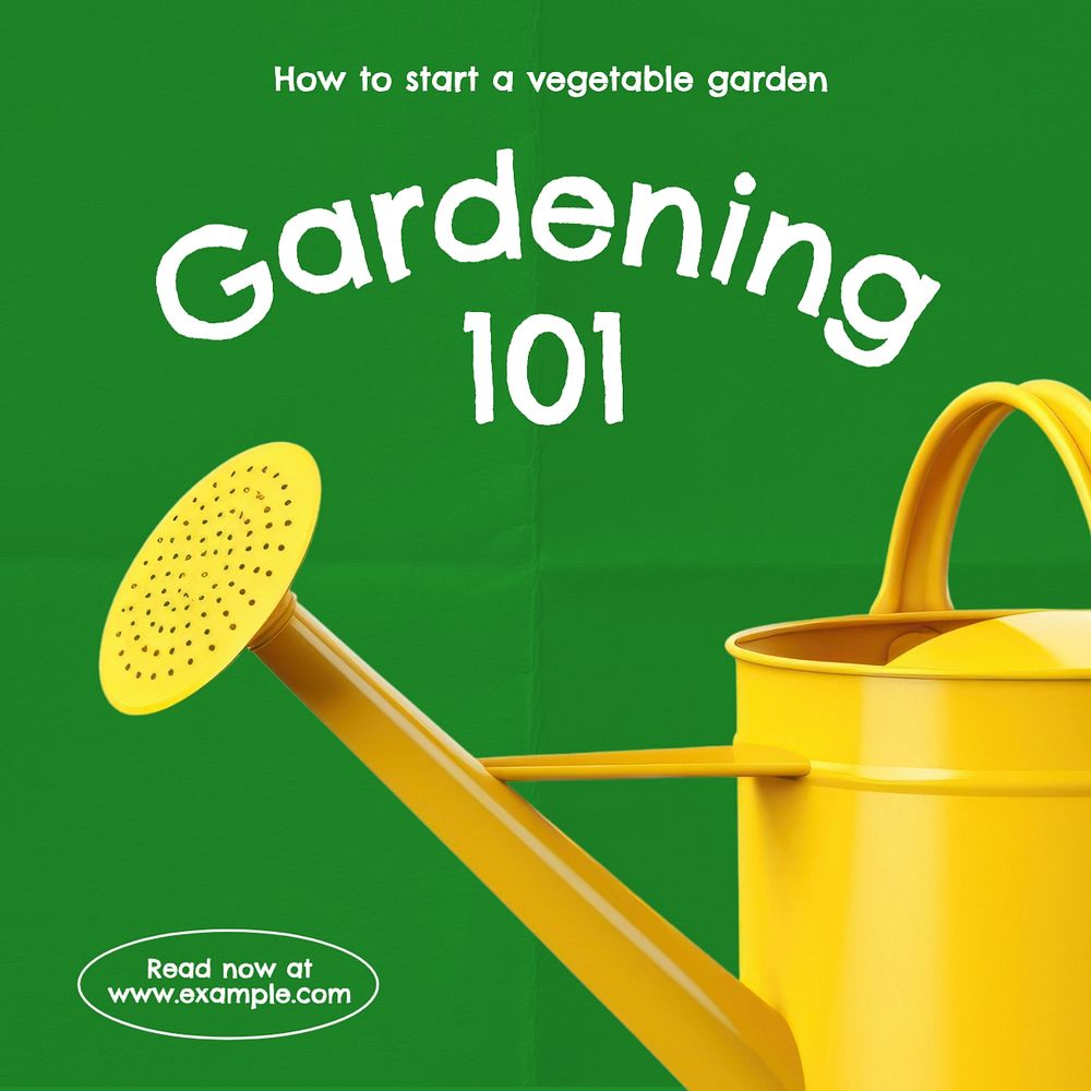 Gardening 101 Facebook post template