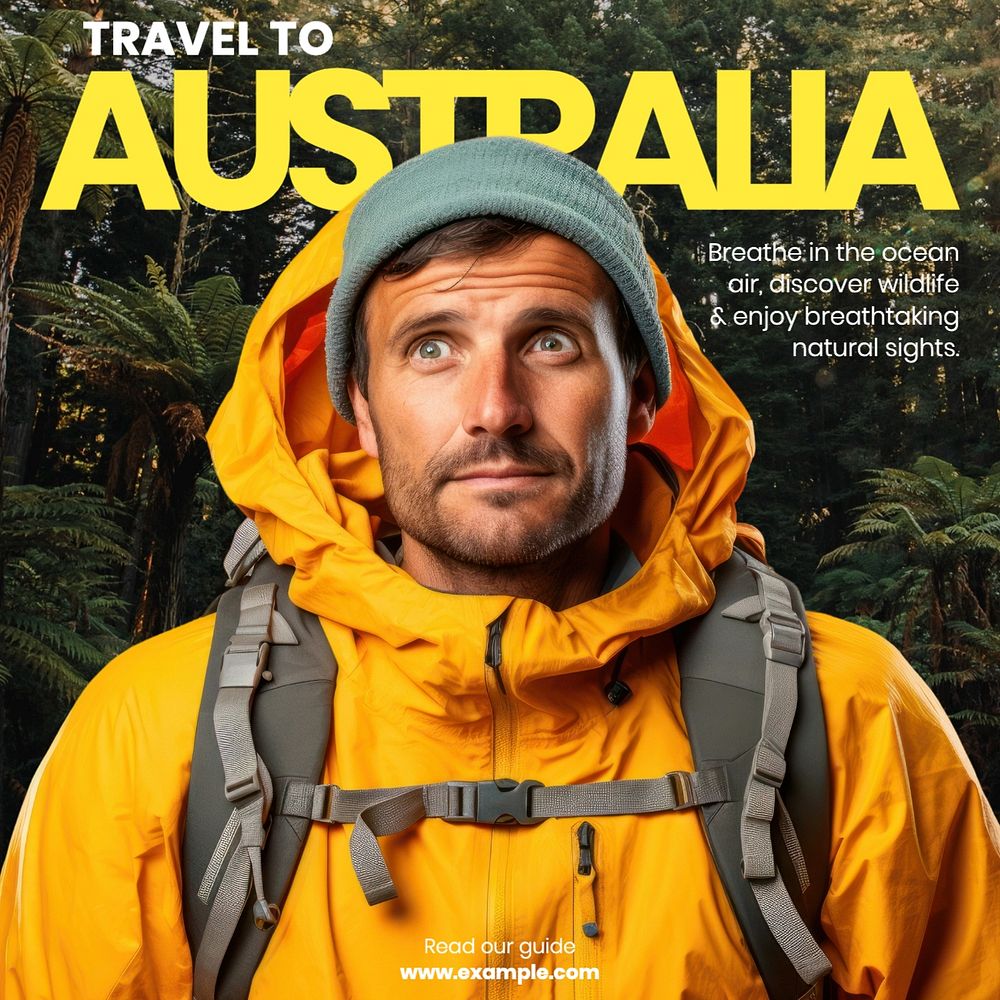 Australia travel Facebook post template