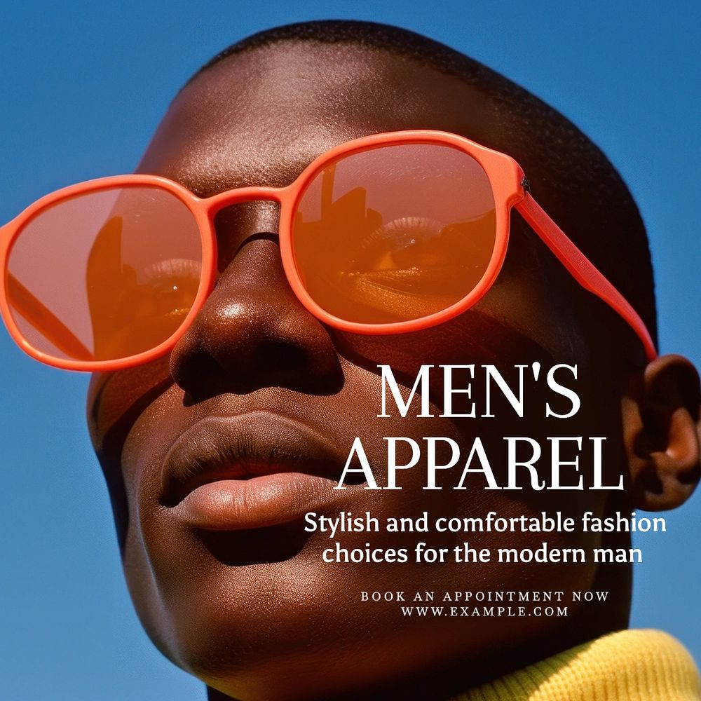 Men's apparel Facebook post template