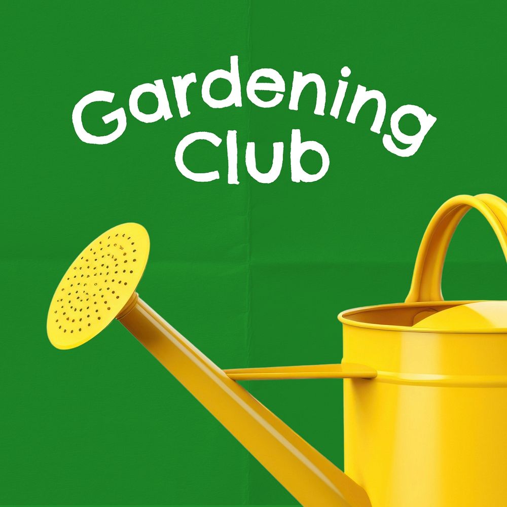 Gardening club Facebook post template