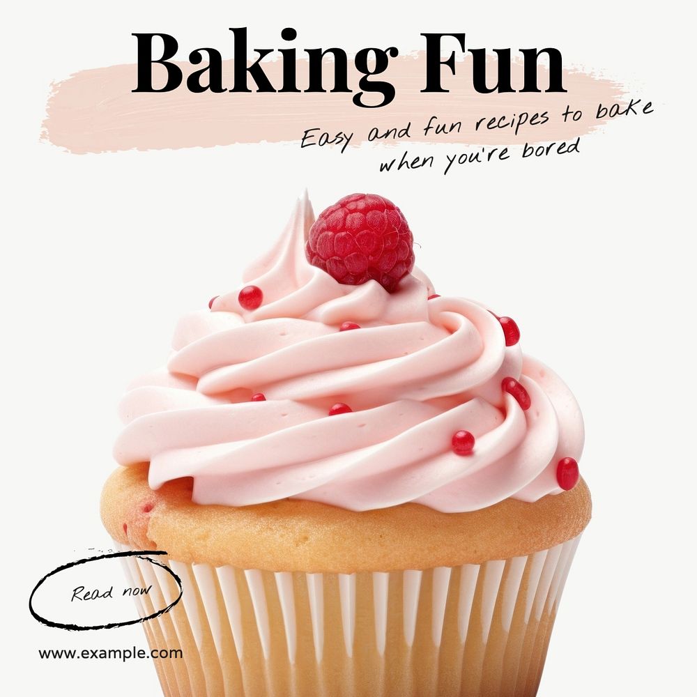 Baking fun Facebook post template