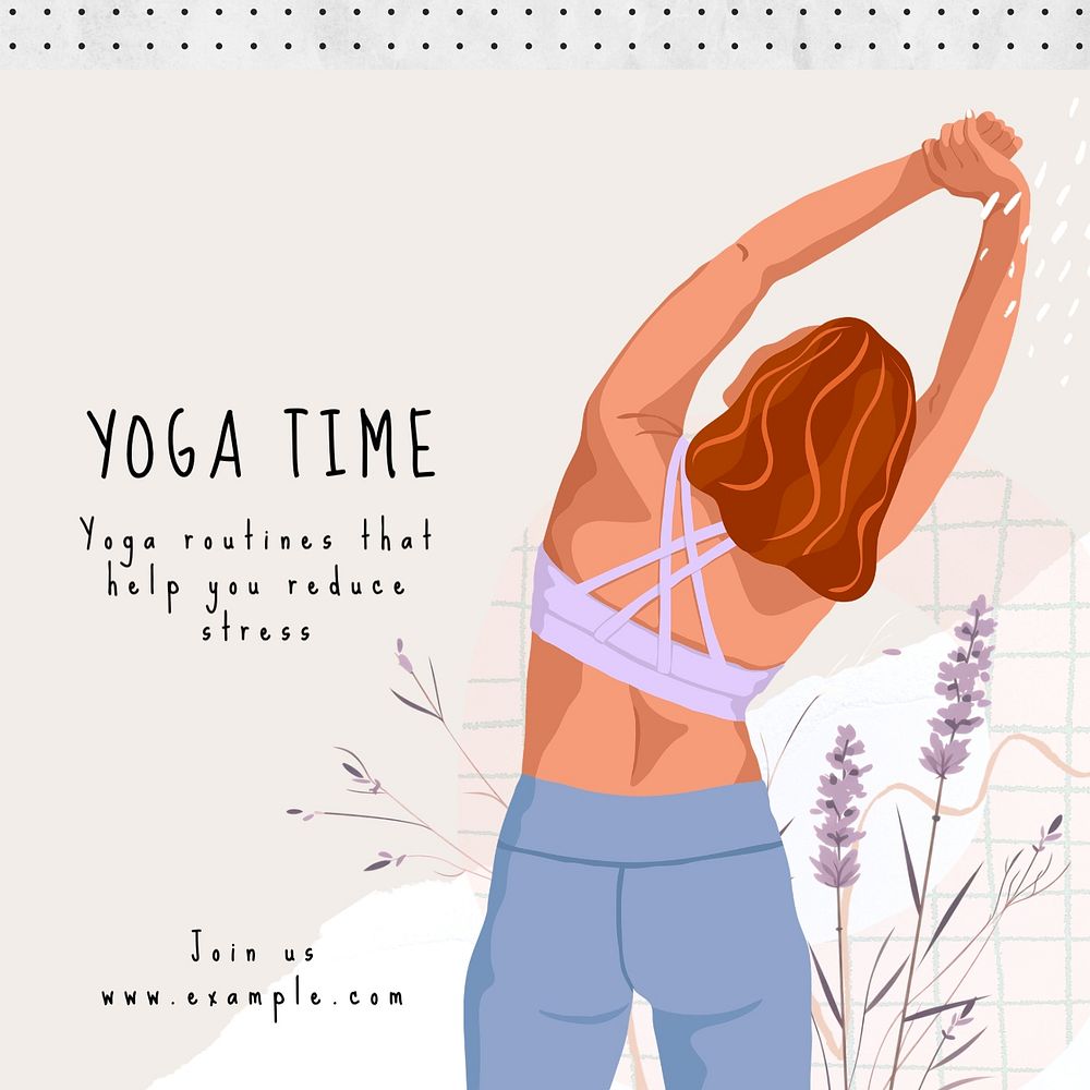 Yoga Facebook post template