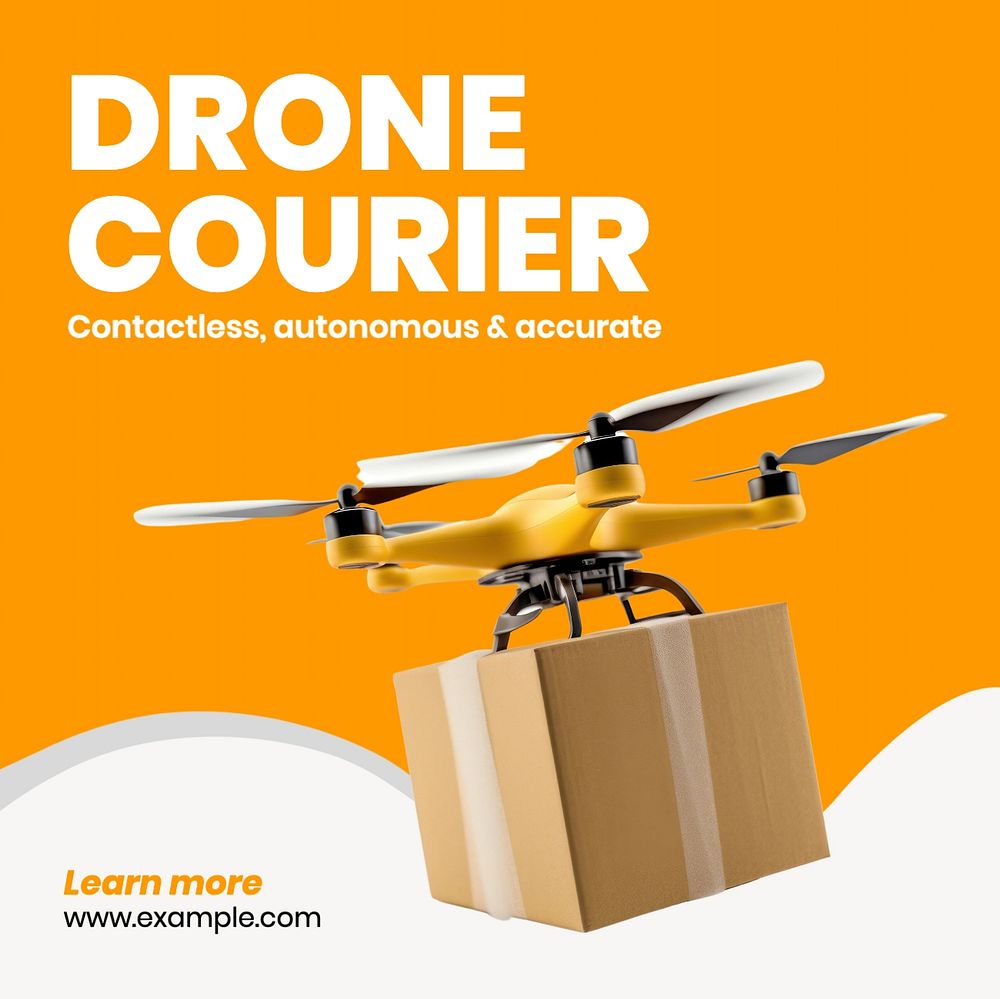 Drone courier Facebook post template