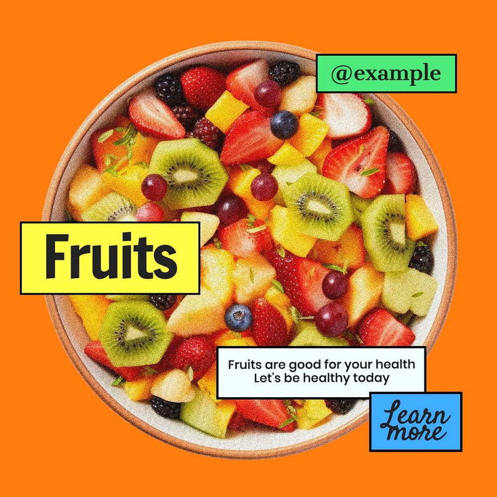 Fruits Facebook post template