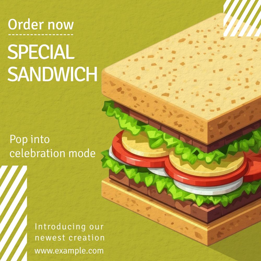 Special sandwich Facebook post template