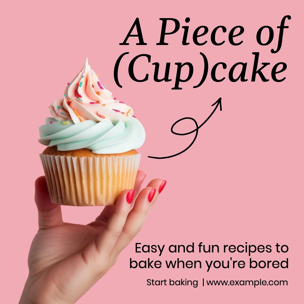 Baking recipes Facebook post template