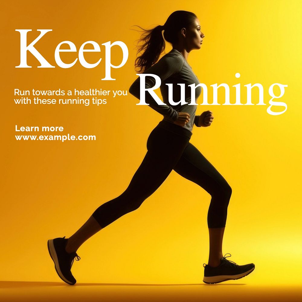 Keep running Facebook post template