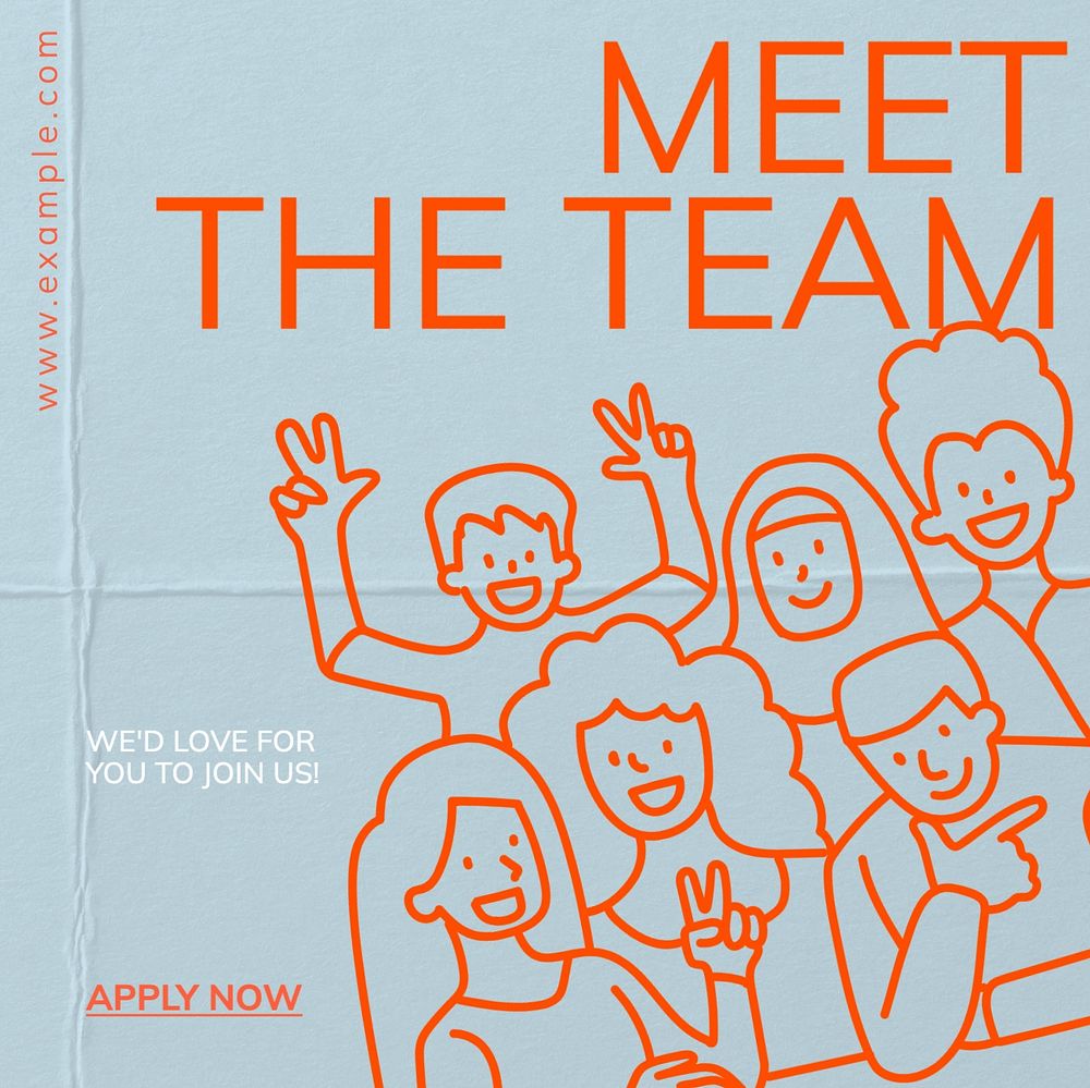 Meet the team Facebook post template