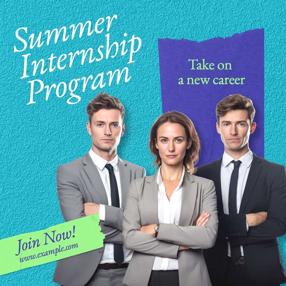 Summer Internship Facebook post template