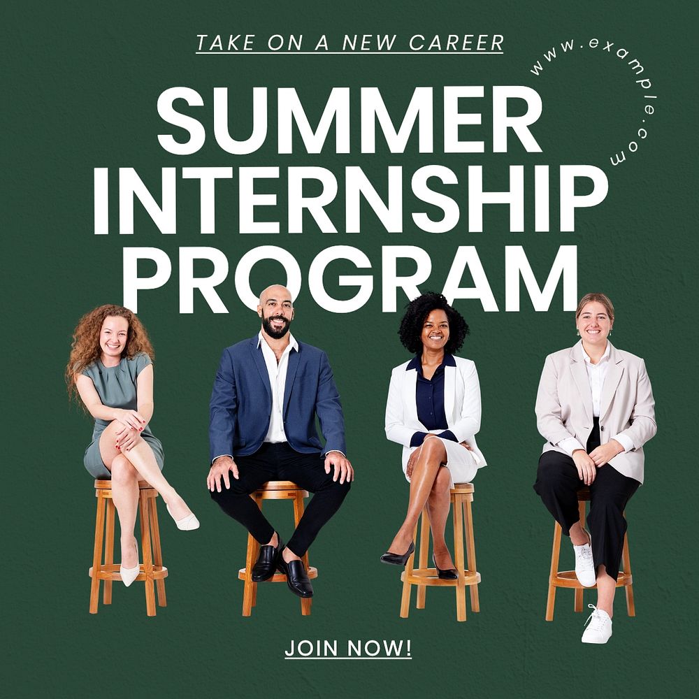 Summer Internship Facebook post template