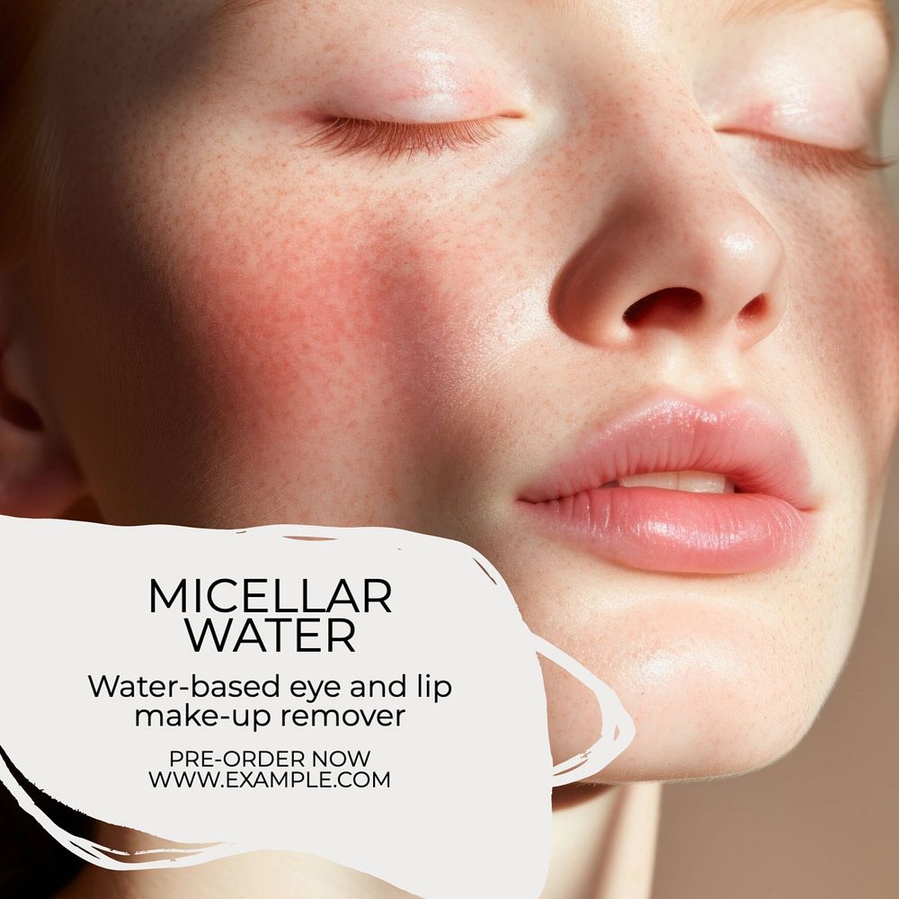 Micellar water Facebook post template