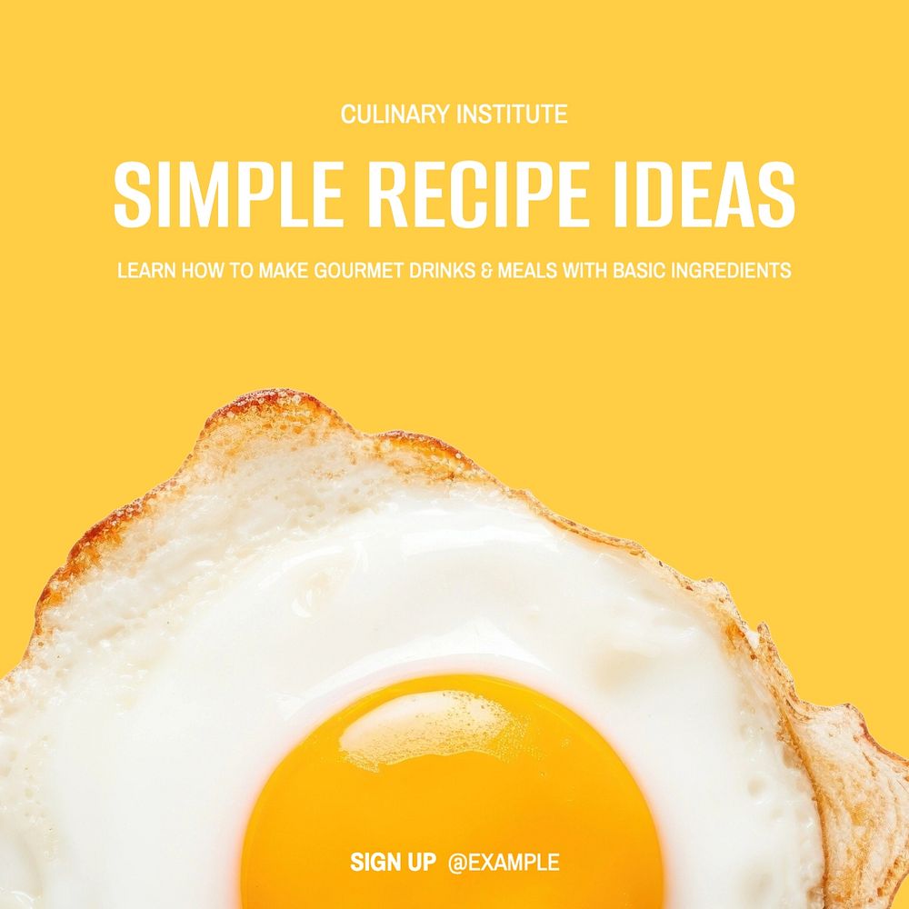 Recipe ideas Facebook post template