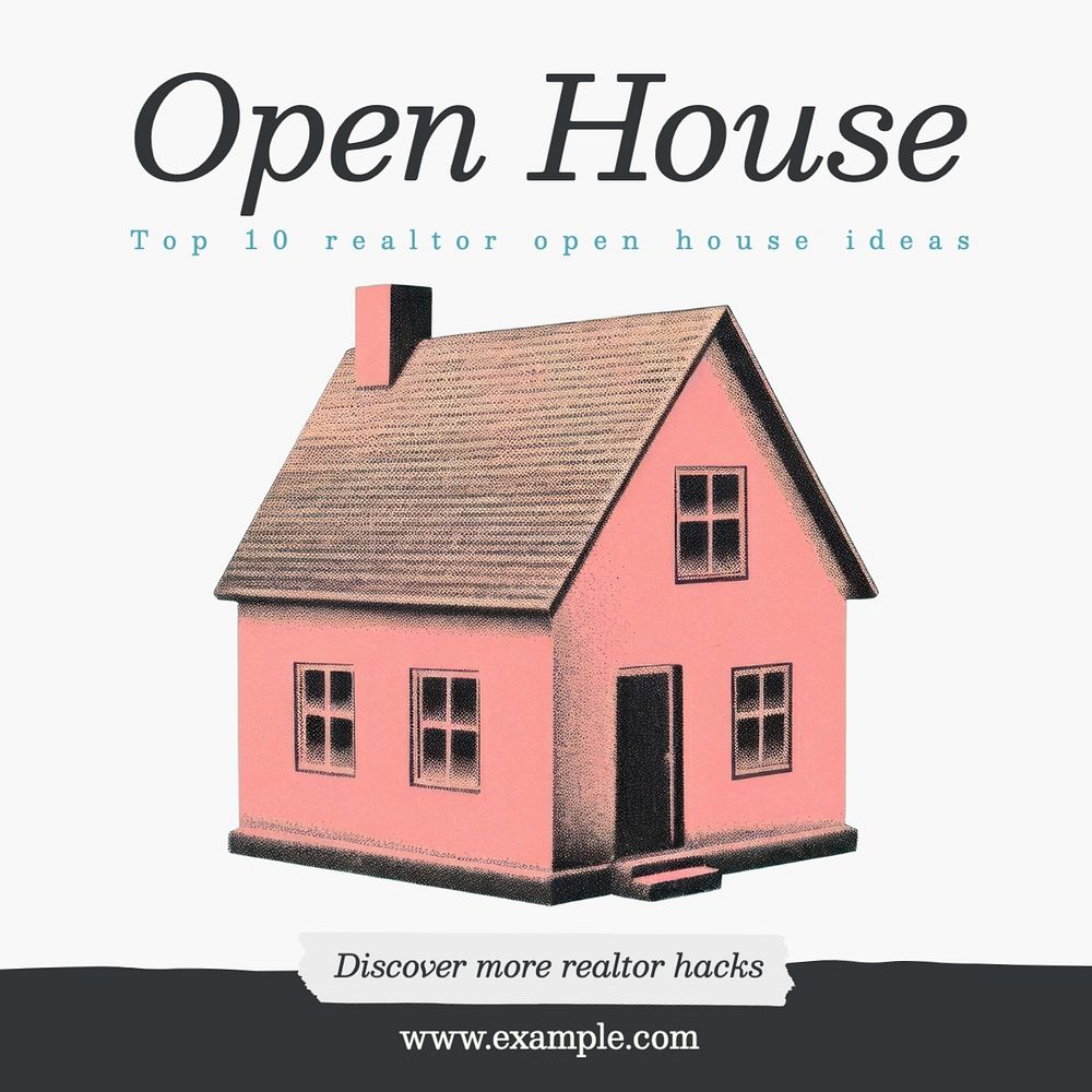 Open house Facebook post template