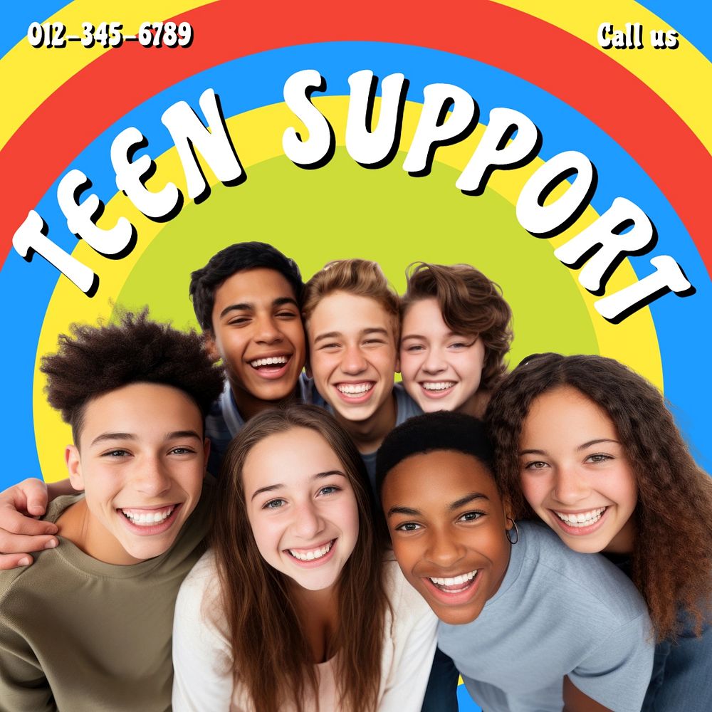 Teen support Facebook post template