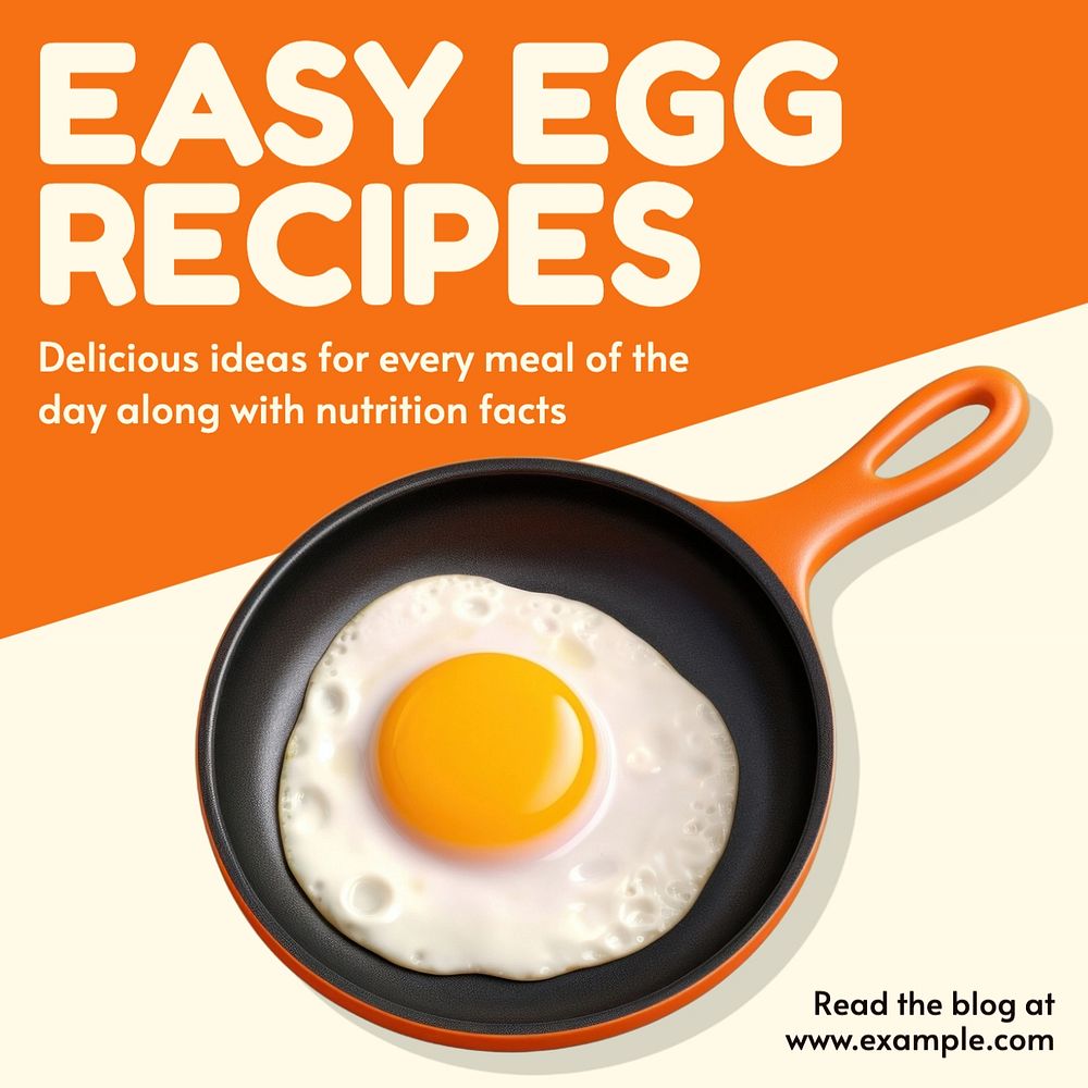 Easy egg recipes Facebook post template