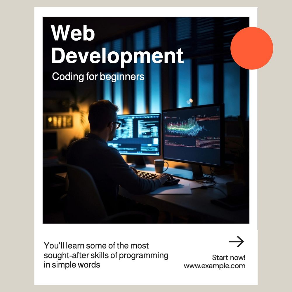 Web development Facebook post template