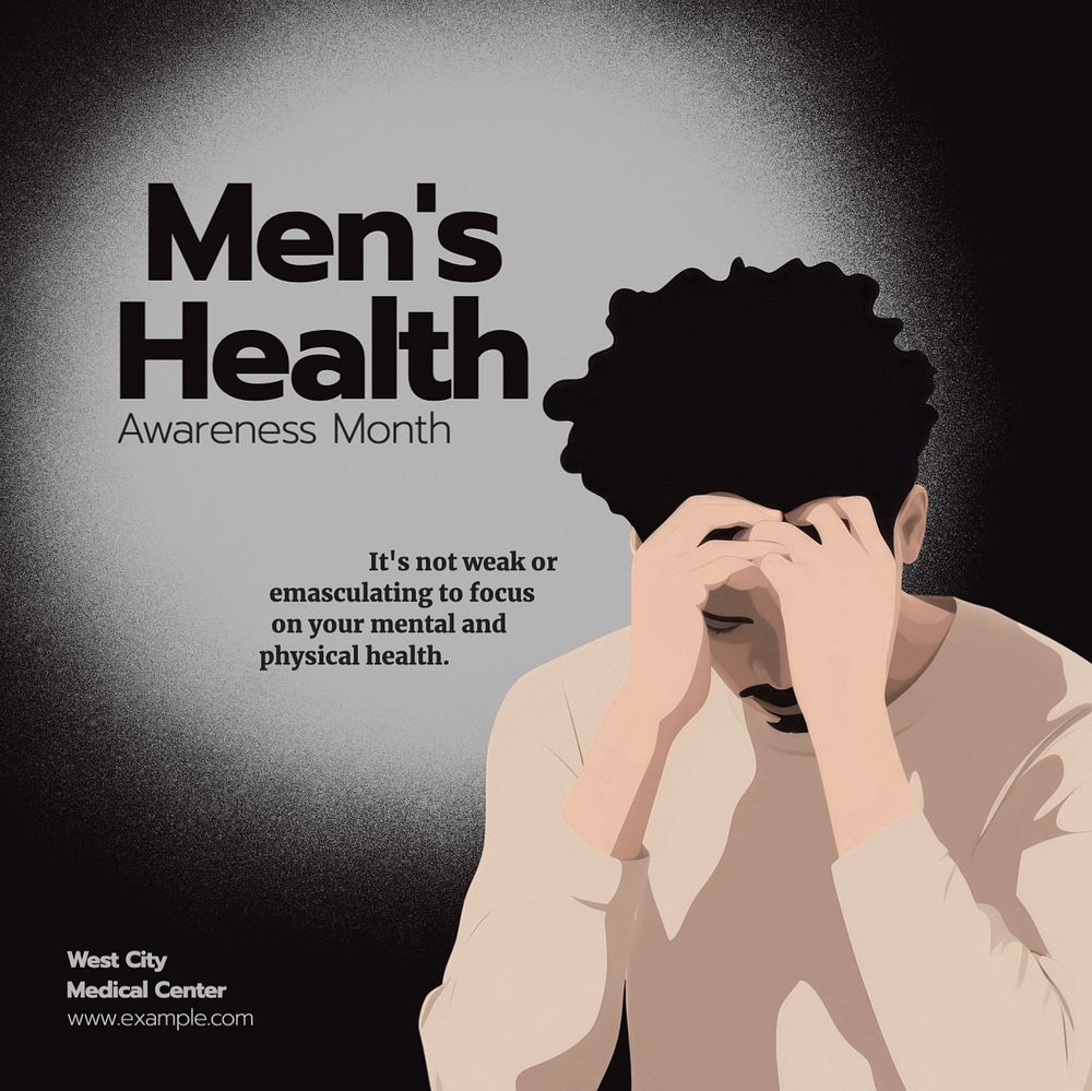 Men's health Facebook post template