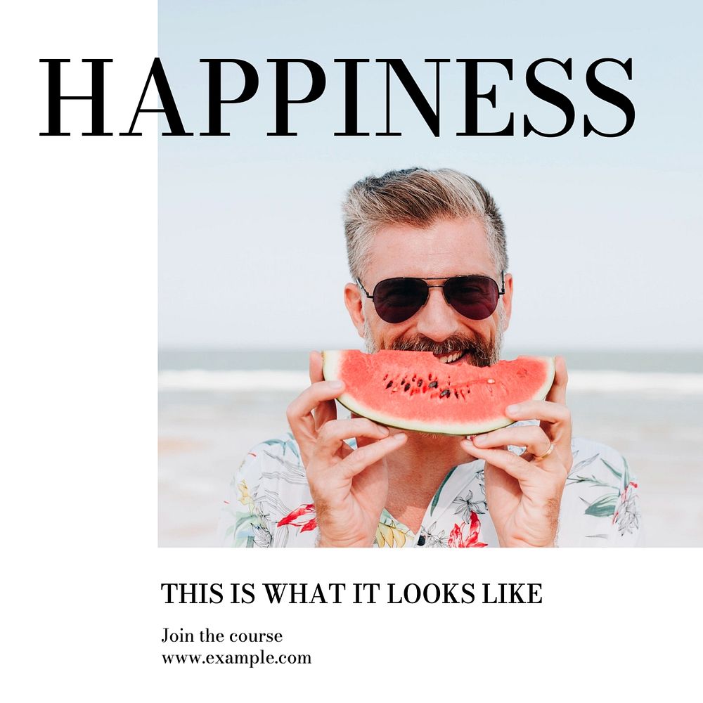 Happiness Facebook post template