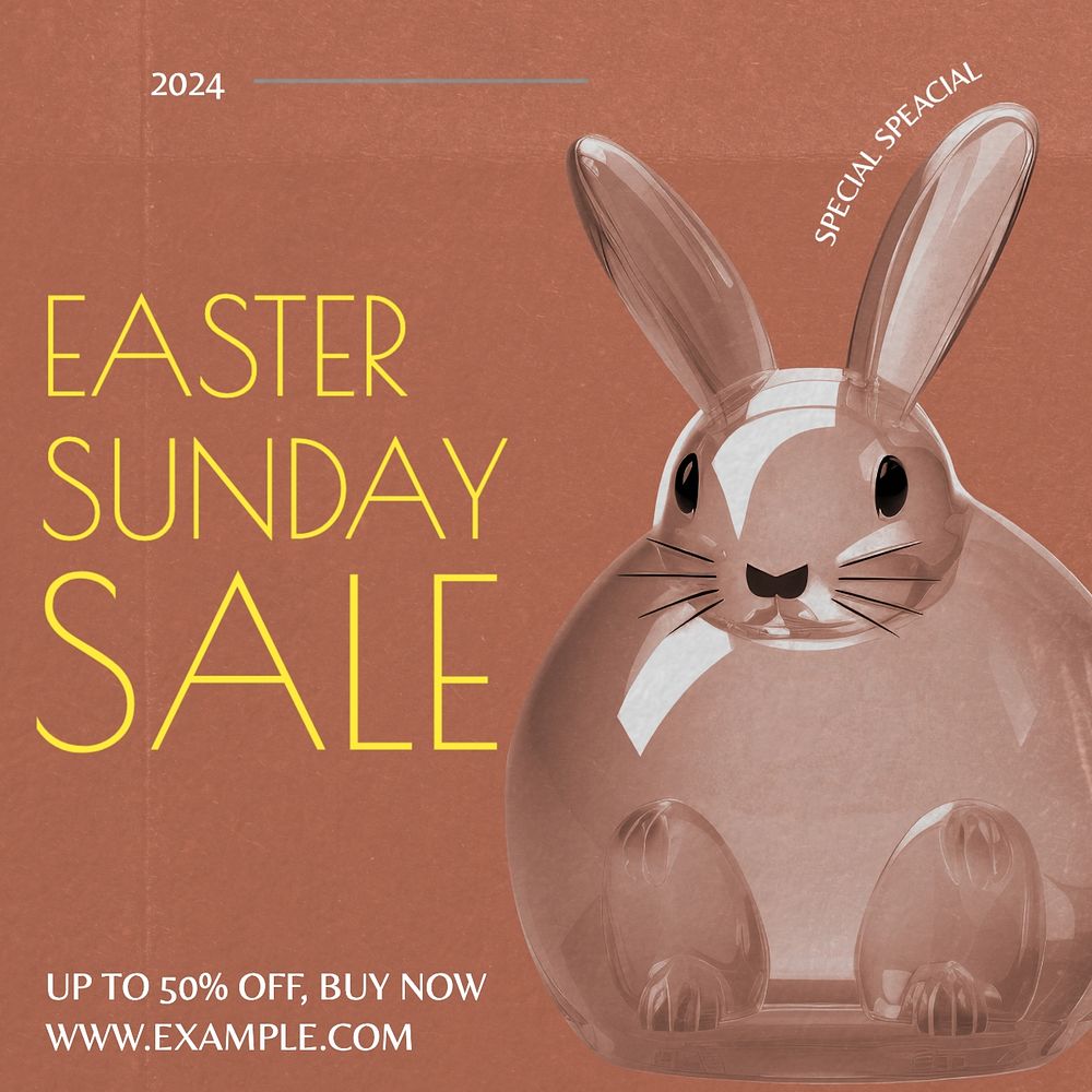 Easter Sunday sale Facebook post template