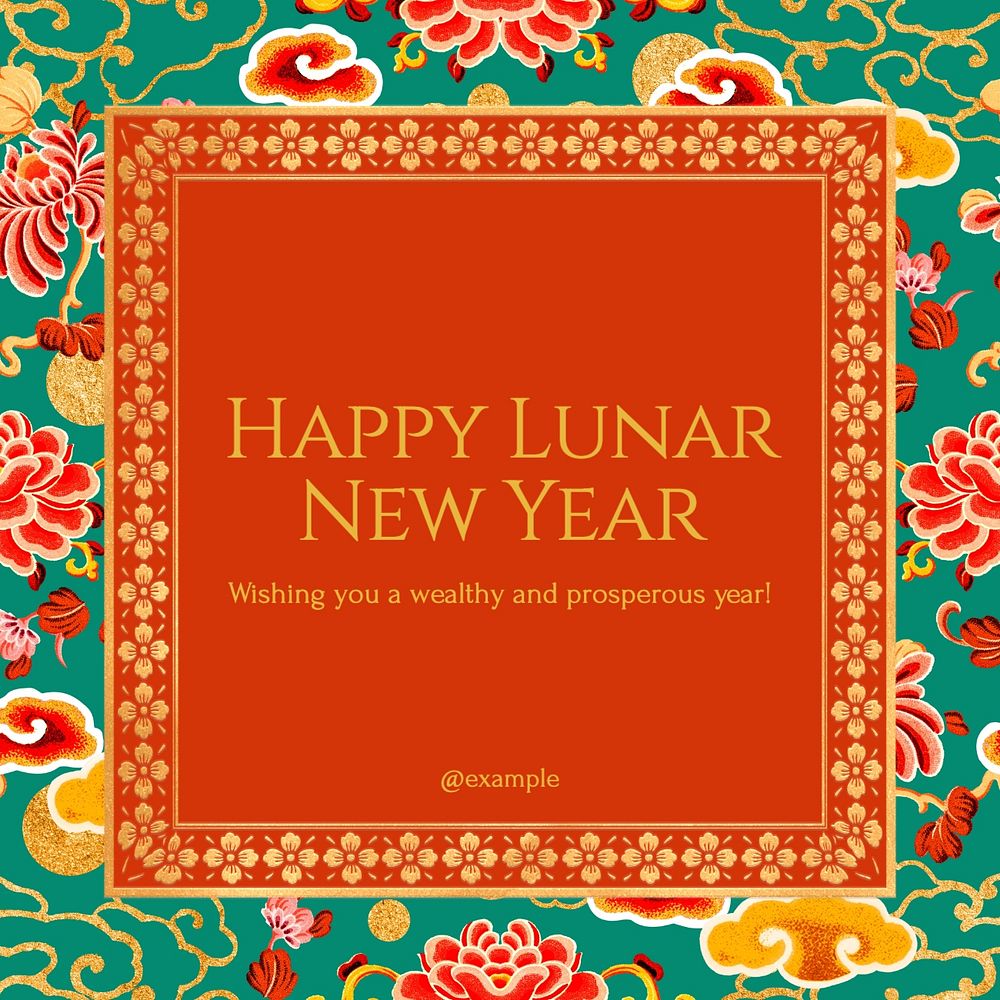 Lunar New Year Facebook post | Premium Editable Template - rawpixel