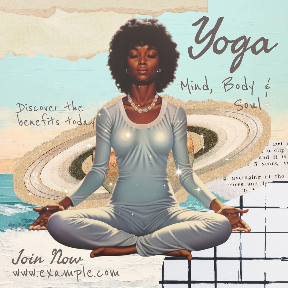 Yoga class Facebook post template