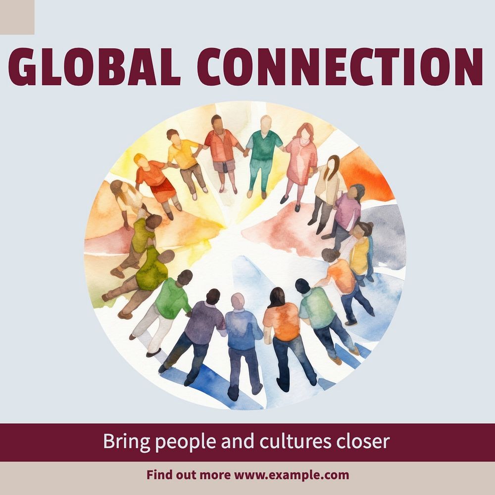 Global connection Facebook post template