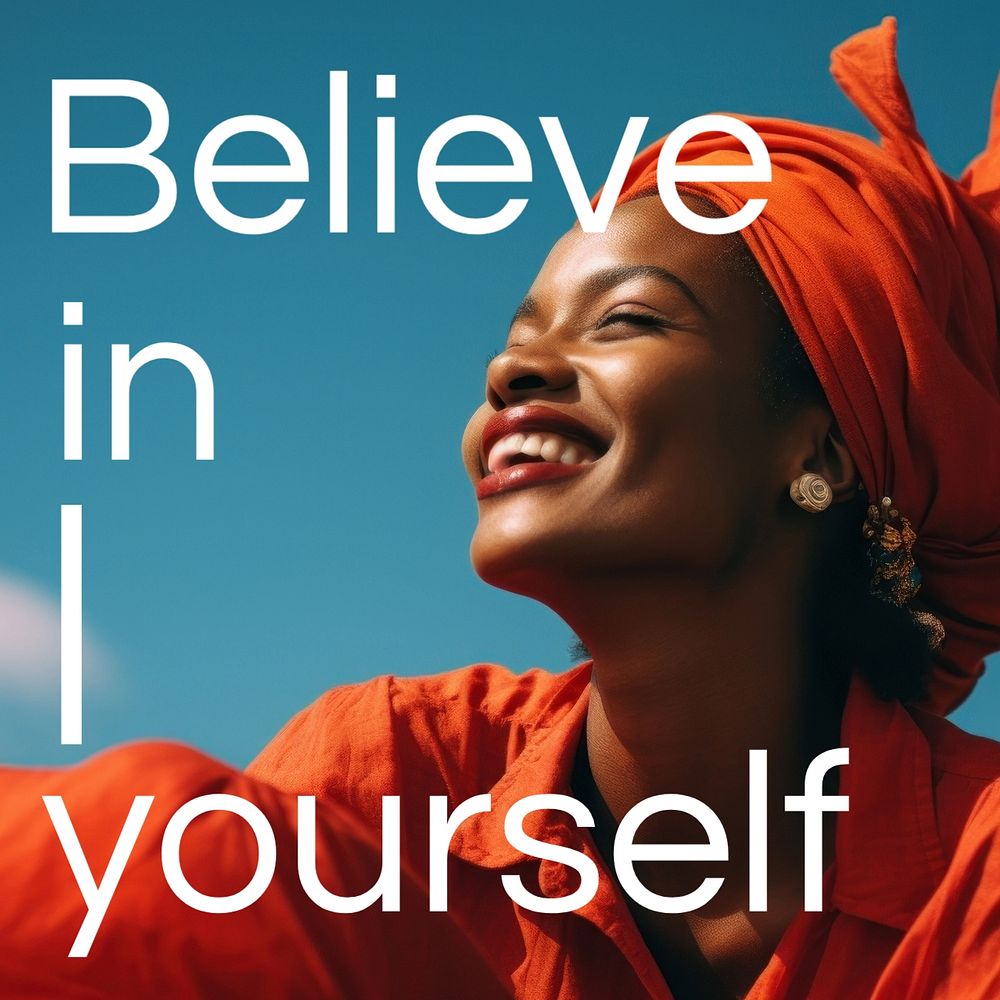 Believe in yourself Facebook post template