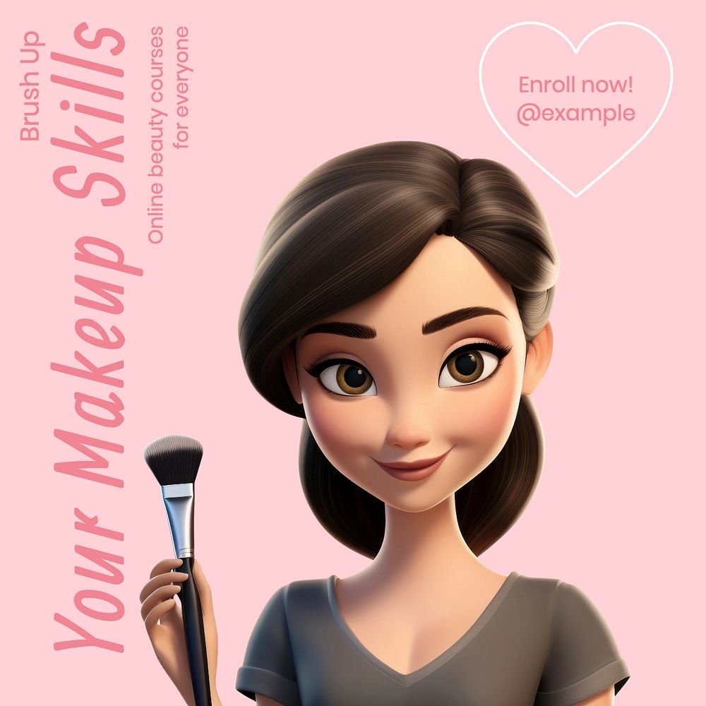 Makeup class Facebook post template