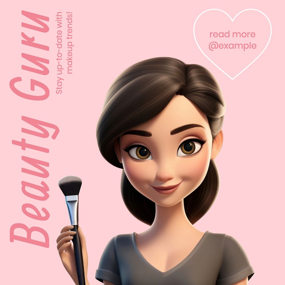 Beauty guru Facebook post template