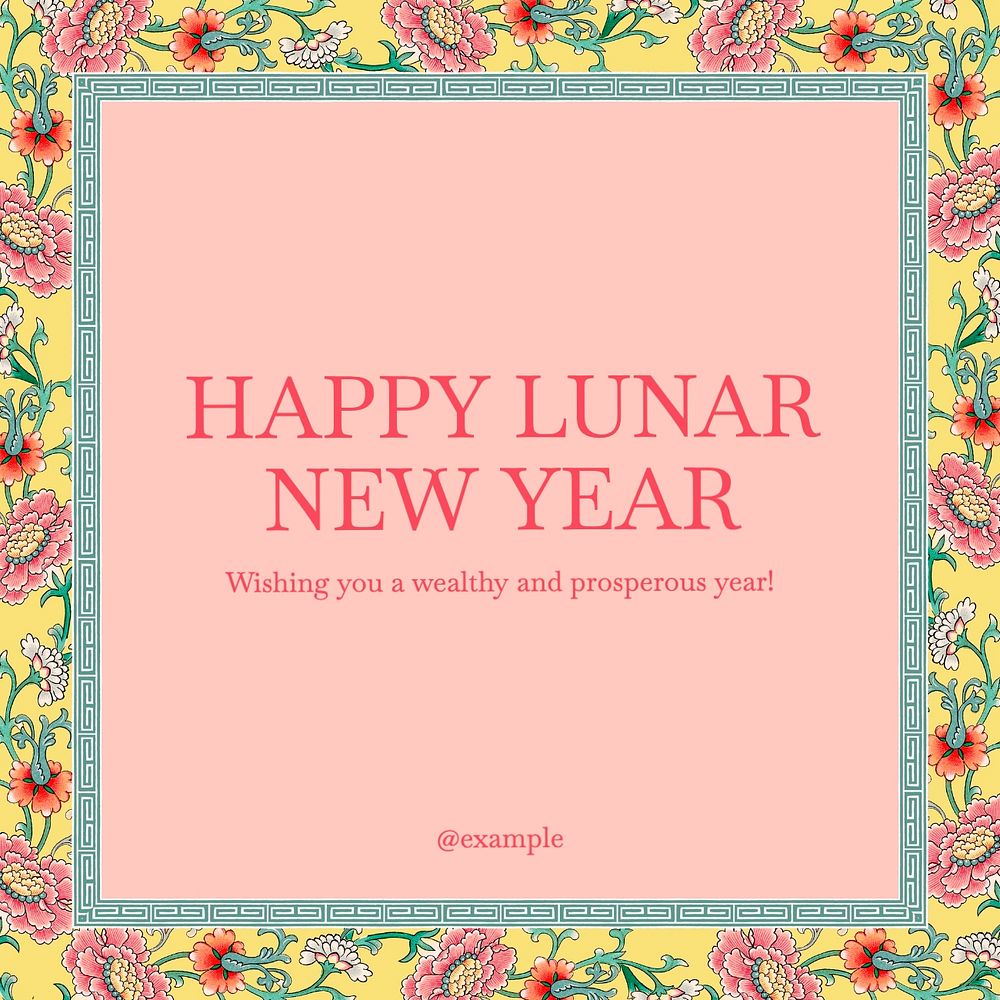 Lunar New Year Facebook post template