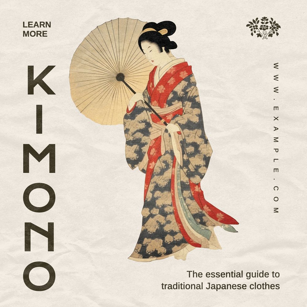 Kimono Instagram post template