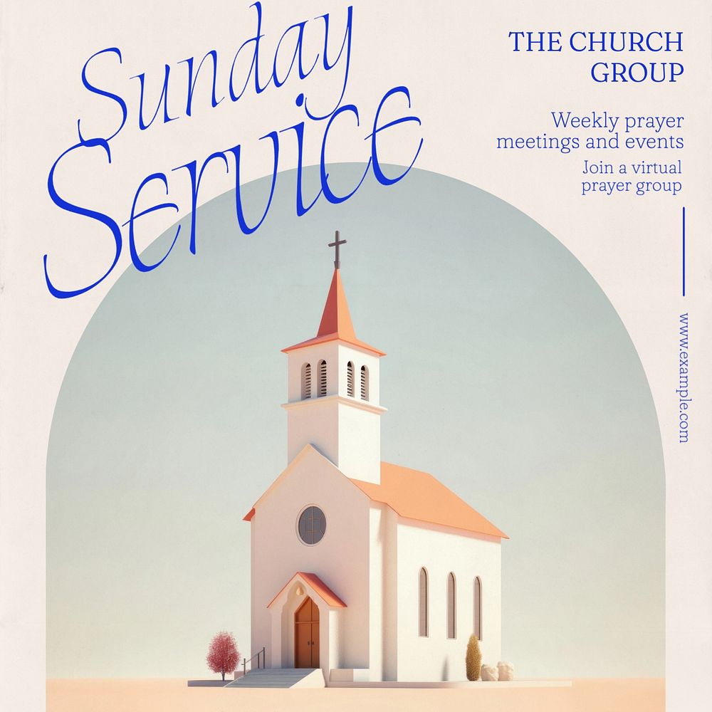 Sunday Service Instagram post template