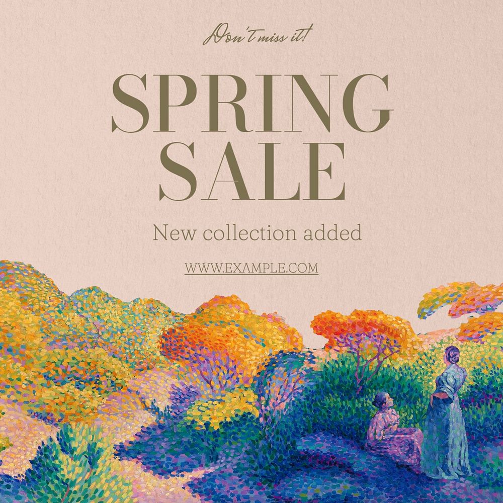 Spring sale Instagram post template