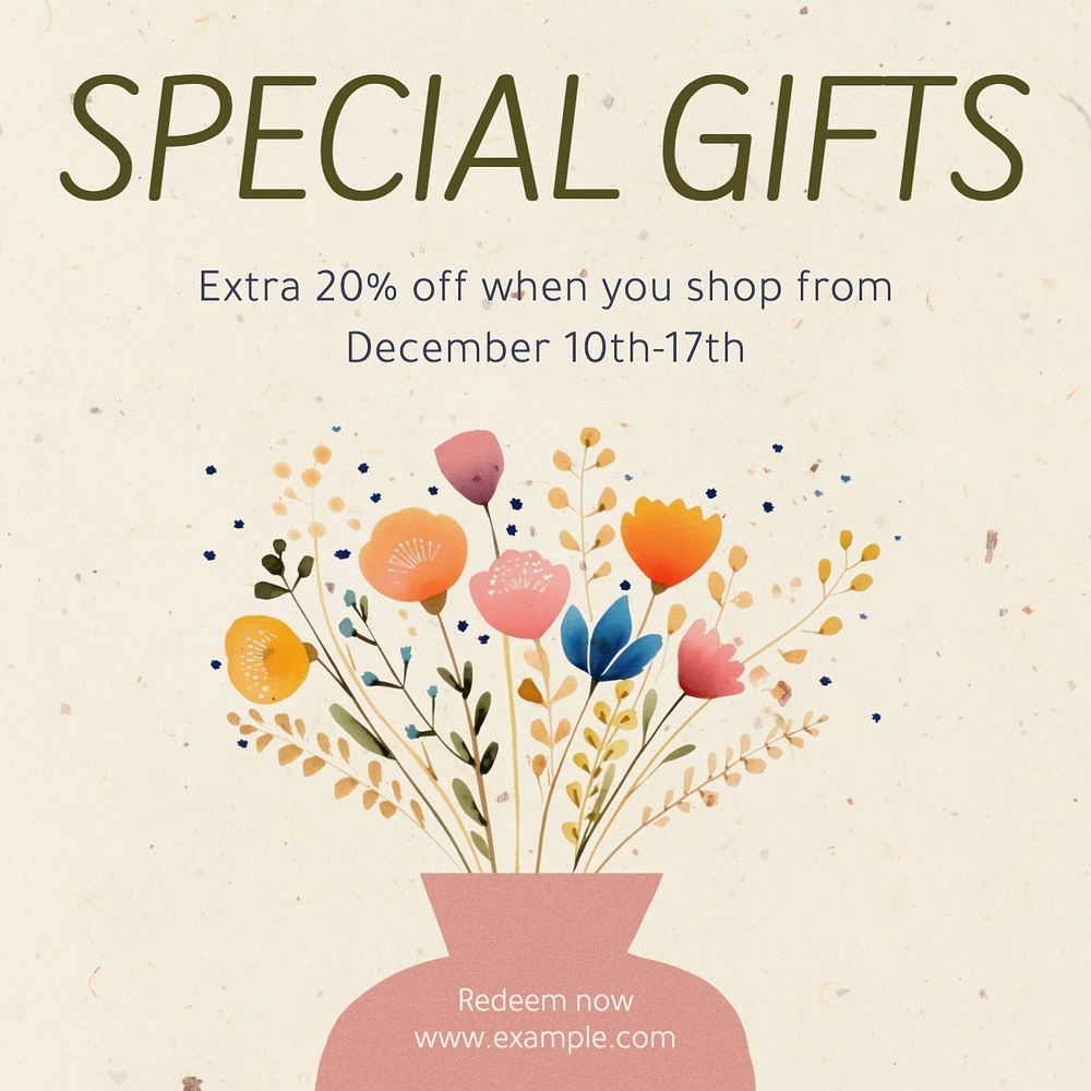 Special gifts Instagram post template